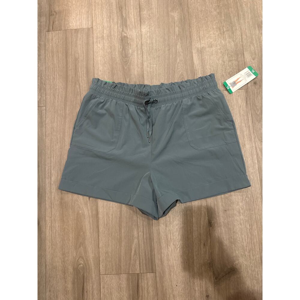 Danskin Paper Bag Shorts Pink & Green Women's Size XL - Picture 7 of 16